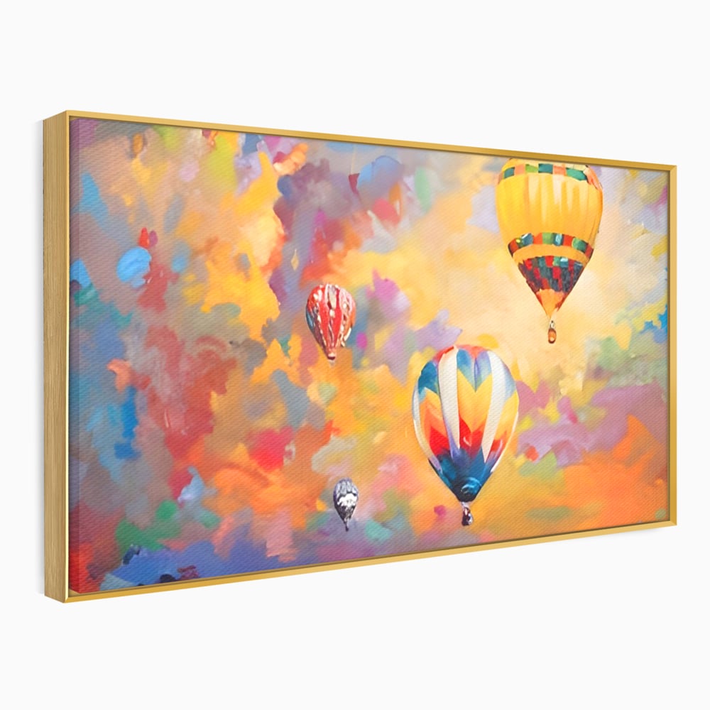 Tablou Canvas Premium LuxCanva® A1317, Baloane Cu Aer Cald , Living, Plimbare, Cer, Relaxare, Vacanta, Dormtior, Culori Vibrante