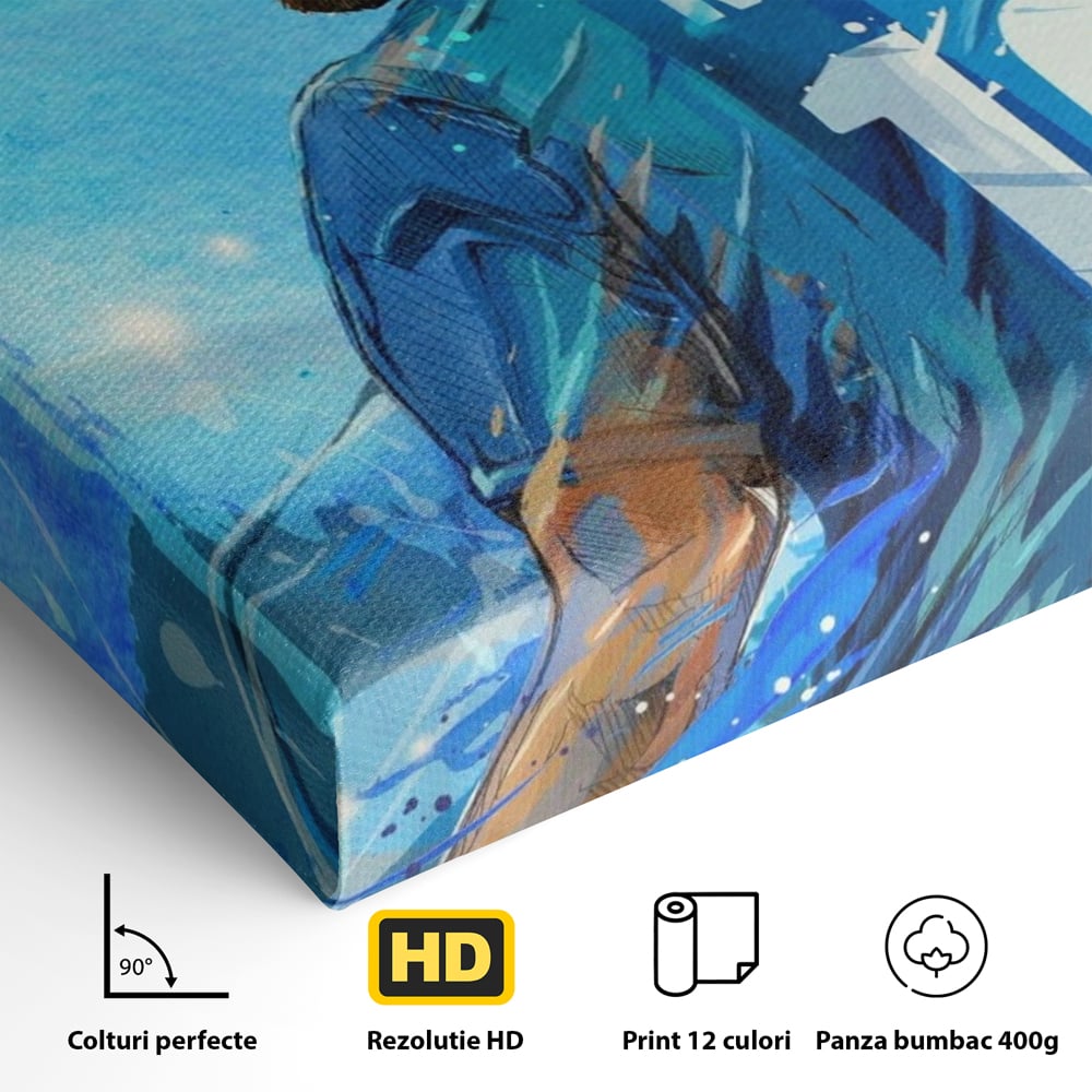 Fotoleinwand Leinwand Premium LuxCanva® A1320, Lionel Andrés Messi , Wohnen, Leben, Mannschaft, Fußball, FC Barcelona, Goldener Ball, Lebendige Farben