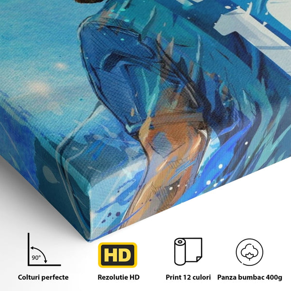 Tablou Canvas Premium LuxCanva® A1320, Lionel Andrés Messi , Living, Echipa, Fotbal, FC Barcelona, Balon De Aur, Culori Vibrante