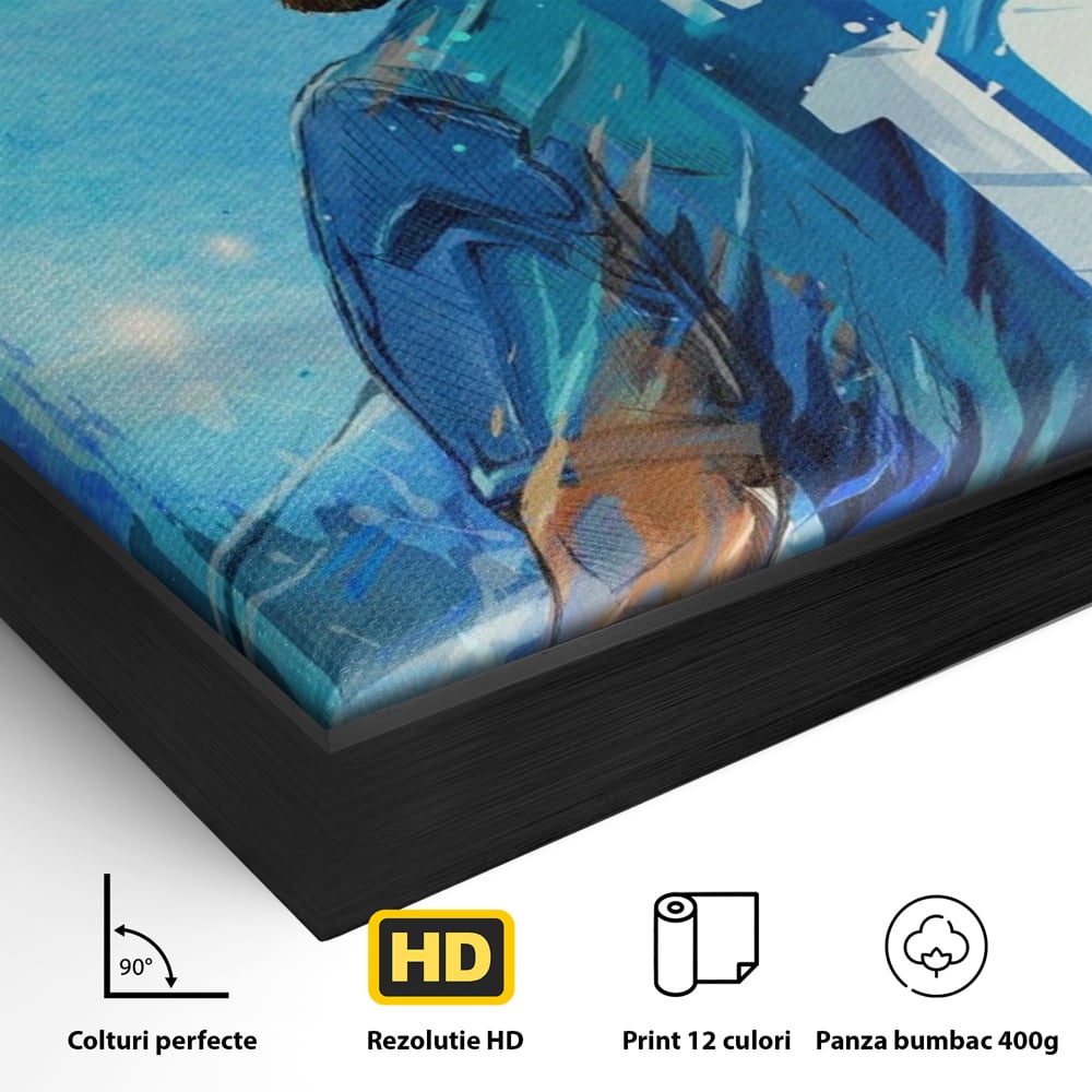 Fotoleinwand Leinwand Premium LuxCanva® A1320, Lionel Andrés Messi , Wohnen, Leben, Mannschaft, Fußball, FC Barcelona, Goldener Ball, Lebendige Farben