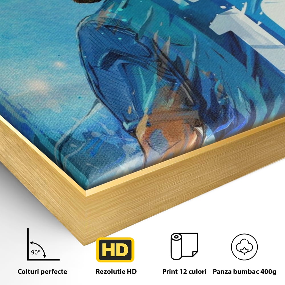 Fotoleinwand Leinwand Premium LuxCanva® A1320, Lionel Andrés Messi , Wohnen, Leben, Mannschaft, Fußball, FC Barcelona, Goldener Ball, Lebendige Farben