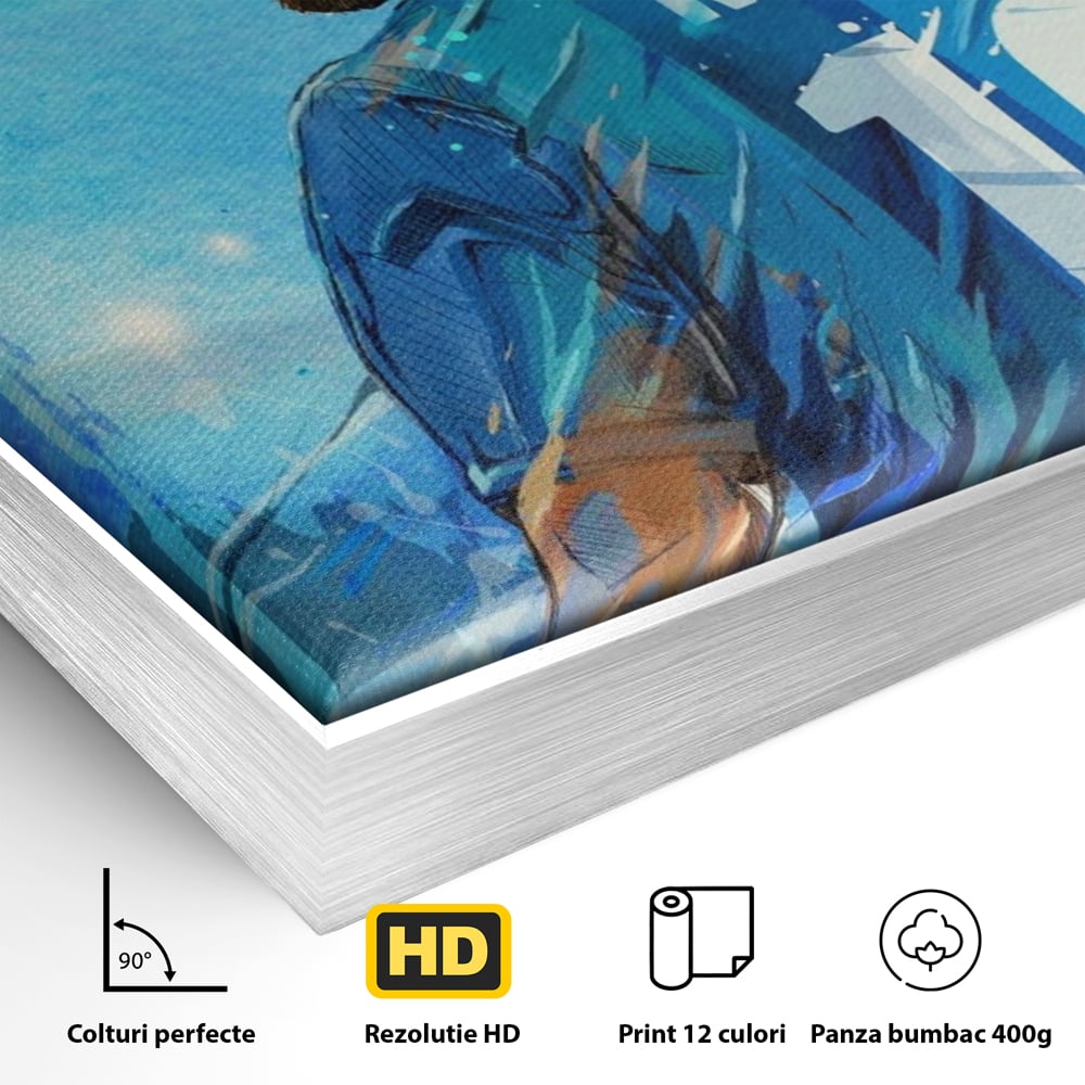 Fotoleinwand Leinwand Premium LuxCanva® A1320, Lionel Andrés Messi , Wohnen, Leben, Mannschaft, Fußball, FC Barcelona, Goldener Ball, Lebendige Farben