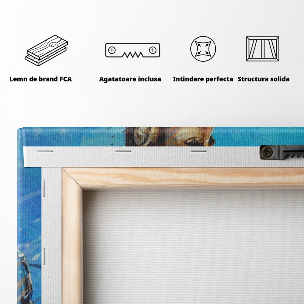 Tablou Canvas Premium LuxCanva® A1320, Lionel Andrés Messi , Living, Echipa, Fotbal, FC Barcelona, Balon De Aur, Culori Vibrante