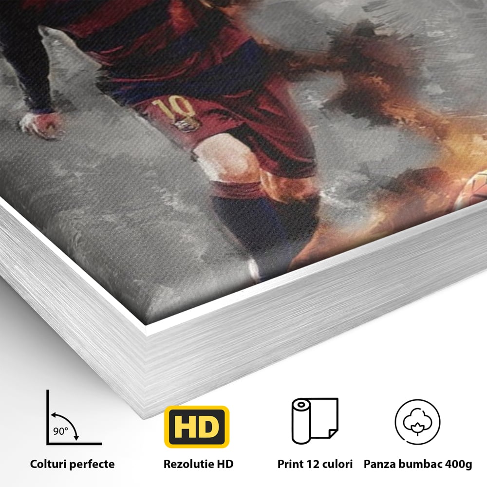 Tablou Canvas Premium LuxCanva® A1321, Lionel Andrés Messi , Living, Fotbal, Atacant, Balon De Aur, Studio, Culori Vibrante