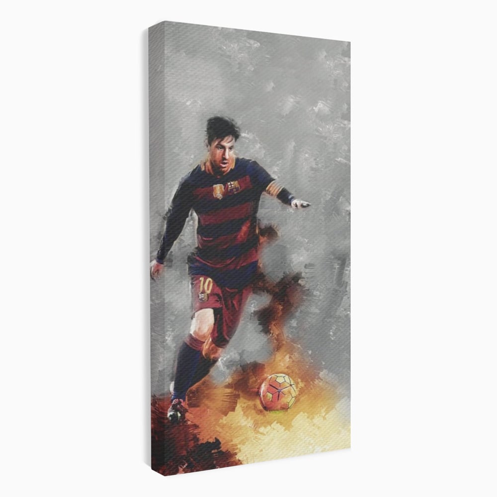Tablou Canvas Premium LuxCanva® A1321, Lionel Andrés Messi , Living, Fotbal, Atacant, Balon De Aur, Studio, Culori Vibrante