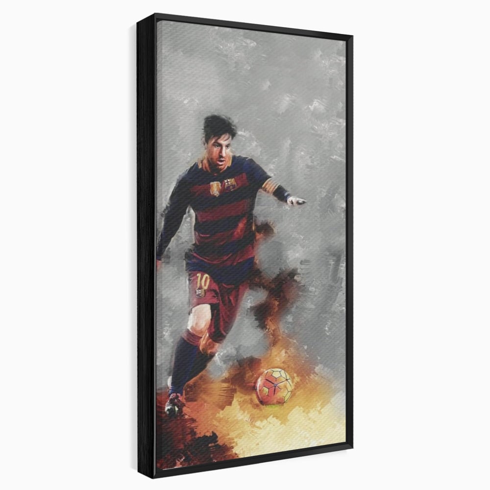 Tablou Canvas Premium LuxCanva® A1321, Lionel Andrés Messi , Living, Fotbal, Atacant, Balon De Aur, Studio, Culori Vibrante