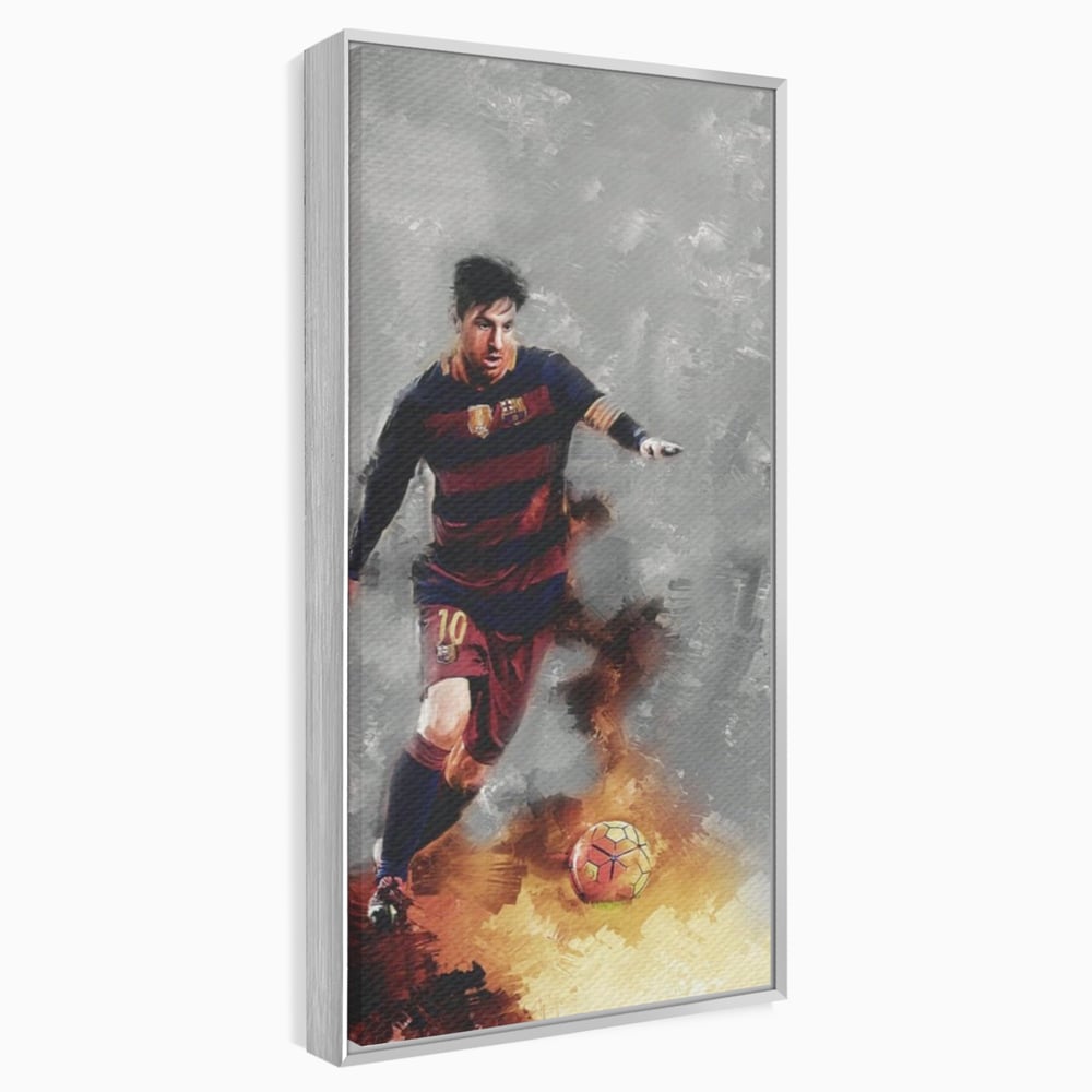 Tablou Canvas Premium LuxCanva® A1321, Lionel Andrés Messi , Living, Fotbal, Atacant, Balon De Aur, Studio, Culori Vibrante