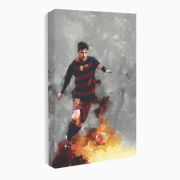 Tablou Canvas Premium LuxCanva® A1321, Lionel Andrés Messi , Living, Fotbal, Atacant, Balon De Aur, Studio, Culori Vibrante