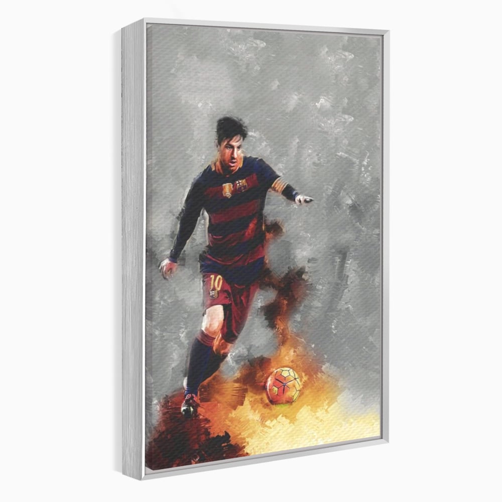 Tablou Canvas Premium LuxCanva® A1321, Lionel Andrés Messi , Living, Fotbal, Atacant, Balon De Aur, Studio, Culori Vibrante