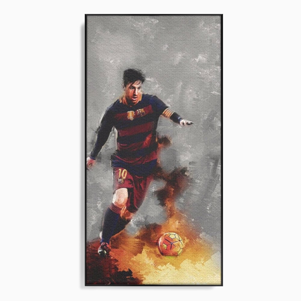 Tablou Canvas Premium LuxCanva® A1321, Lionel Andrés Messi , Living, Fotbal, Atacant, Balon De Aur, Studio, Culori Vibrante