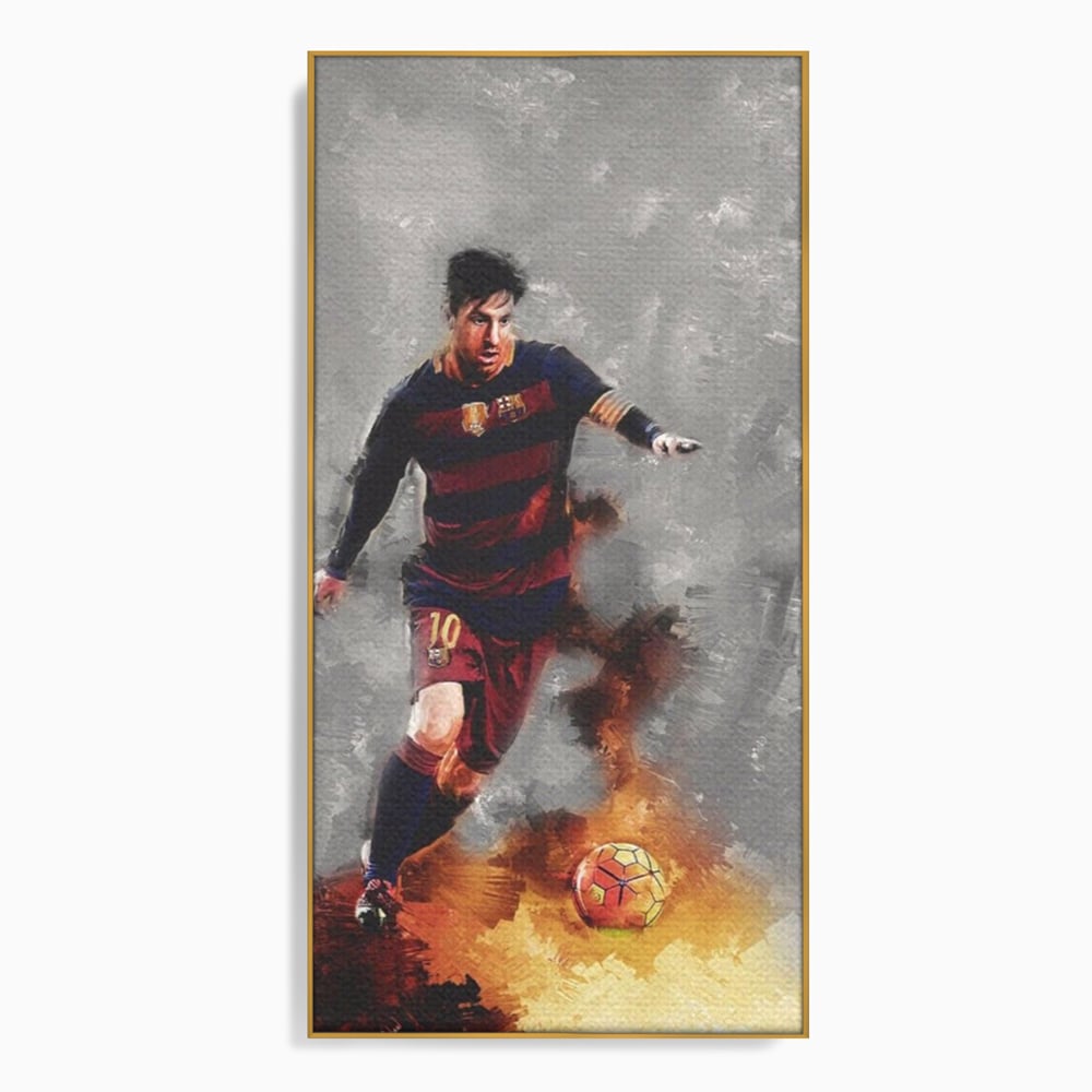Tablou Canvas Premium LuxCanva® A1321, Lionel Andrés Messi , Living, Fotbal, Atacant, Balon De Aur, Studio, Culori Vibrante