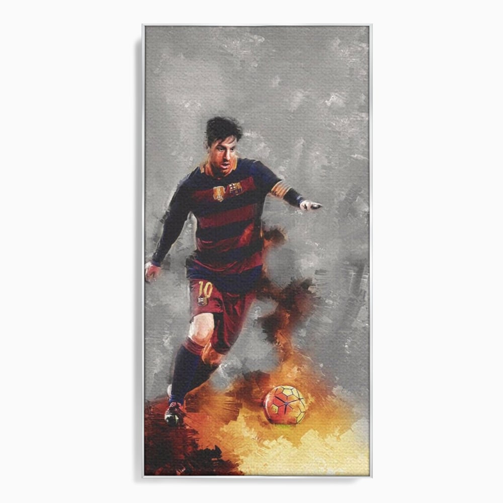 Tablou Canvas Premium LuxCanva® A1321, Lionel Andrés Messi , Living, Fotbal, Atacant, Balon De Aur, Studio, Culori Vibrante