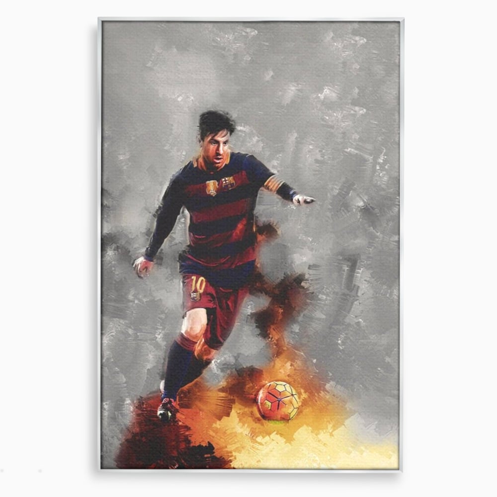 Tablou Canvas Premium LuxCanva® A1321, Lionel Andrés Messi , Living, Fotbal, Atacant, Balon De Aur, Studio, Culori Vibrante