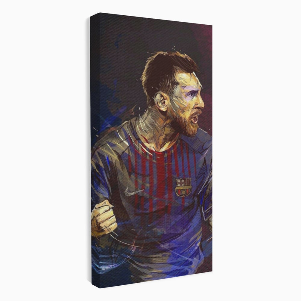 Tablou Canvas Premium LuxCanva® A1322, Lionel Andrés Messi , Living, Fotbal, Atacant, Balon De Aur, Studio, Culori Vibrante