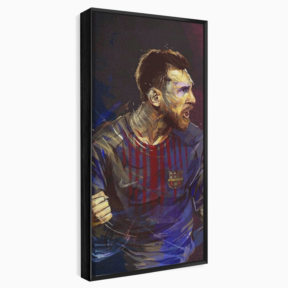 Tablou Canvas Premium LuxCanva® A1322, Lionel Andrés Messi , Living, Fotbal, Atacant, Balon De Aur, Studio, Culori Vibrante
