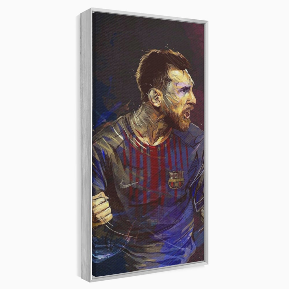 Tablou Canvas Premium LuxCanva® A1322, Lionel Andrés Messi , Living, Fotbal, Atacant, Balon De Aur, Studio, Culori Vibrante