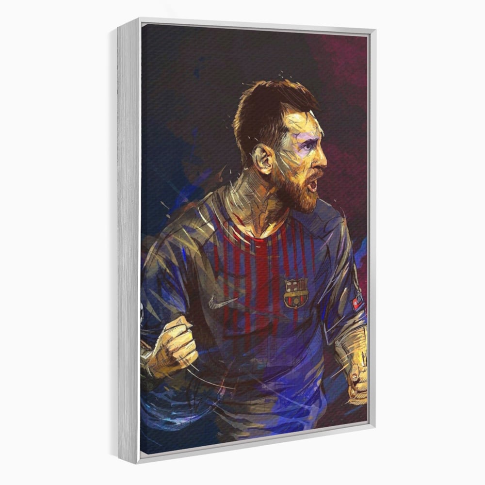 Tablou Canvas Premium LuxCanva® A1322, Lionel Andrés Messi , Living, Fotbal, Atacant, Balon De Aur, Studio, Culori Vibrante