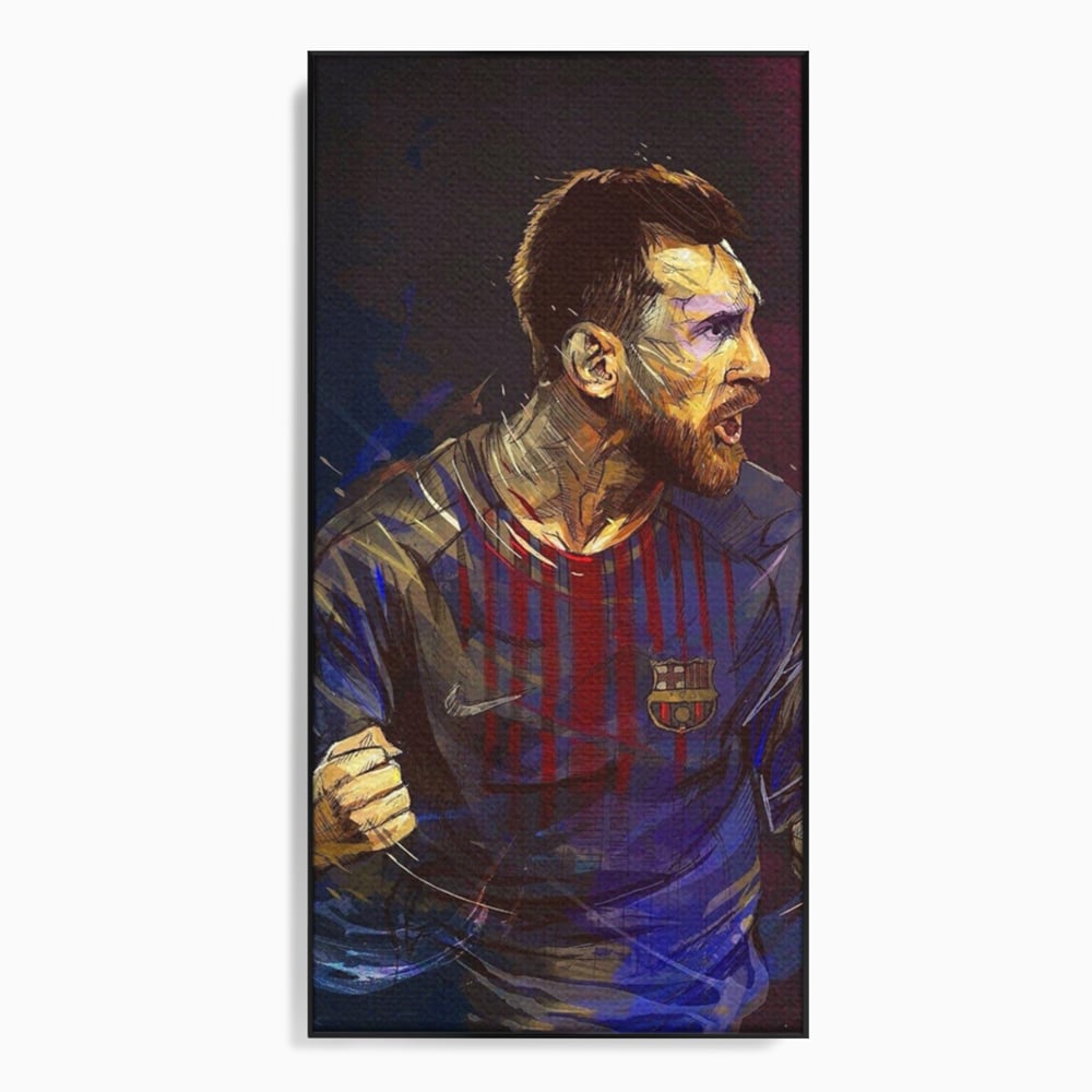 Tablou Canvas Premium LuxCanva® A1322, Lionel Andrés Messi , Living, Fotbal, Atacant, Balon De Aur, Studio, Culori Vibrante
