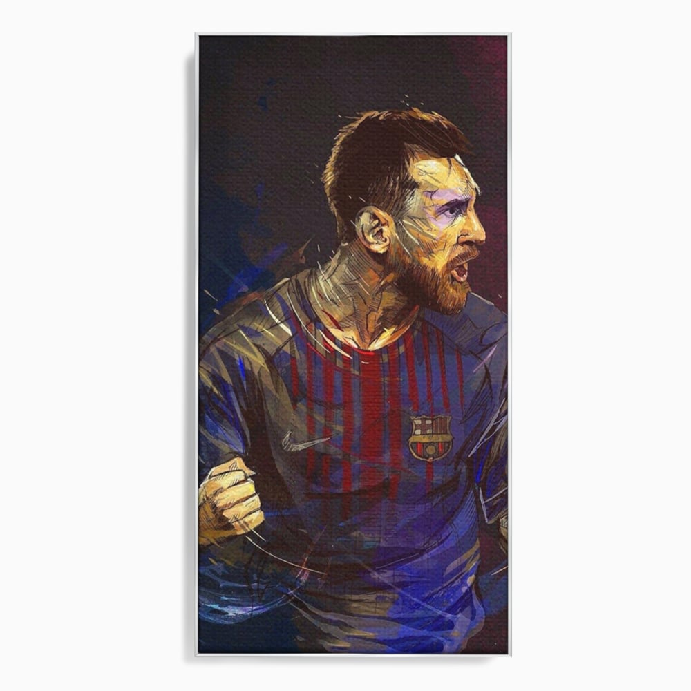 Tablou Canvas Premium LuxCanva® A1322, Lionel Andrés Messi , Living, Fotbal, Atacant, Balon De Aur, Studio, Culori Vibrante