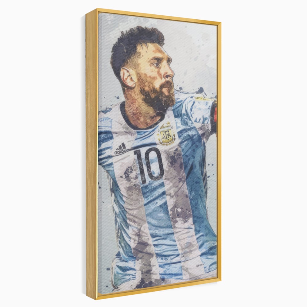 Leinwandbilder Premium LuxCanva® A1323, Lionel Messi , Wohnen, Foltablist, Ballon De Or, FC Barcelona, Sport, Studio, Lebendige Farben