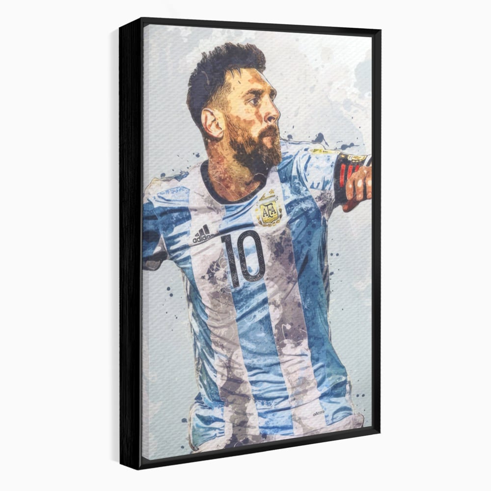 Leinwandbilder Premium LuxCanva® A1323, Lionel Messi , Wohnen, Foltablist, Ballon De Or, FC Barcelona, Sport, Studio, Lebendige Farben