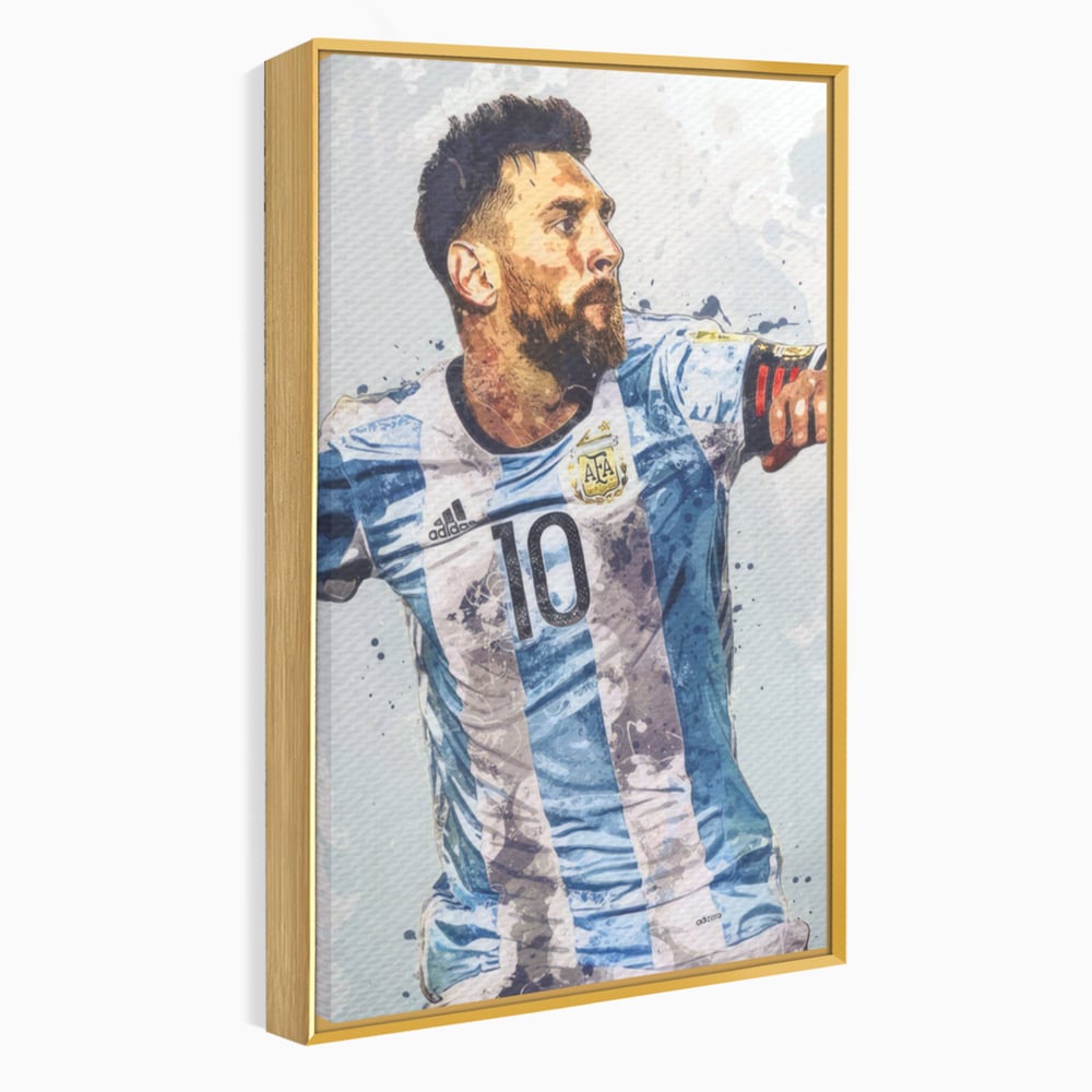 Leinwandbilder Premium LuxCanva® A1323, Lionel Messi , Wohnen, Foltablist, Ballon De Or, FC Barcelona, Sport, Studio, Lebendige Farben