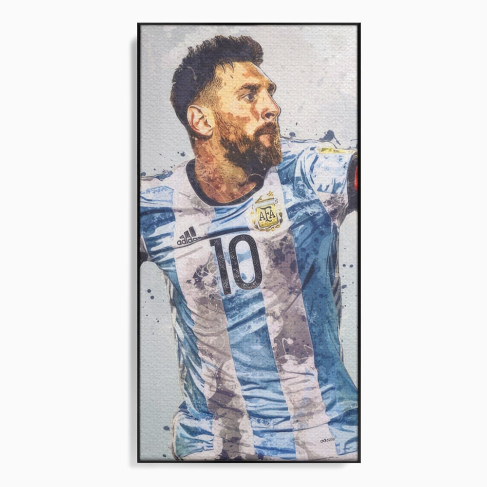 Leinwandbilder Premium LuxCanva® A1323, Lionel Messi , Wohnen, Foltablist, Ballon De Or, FC Barcelona, Sport, Studio, Lebendige Farben