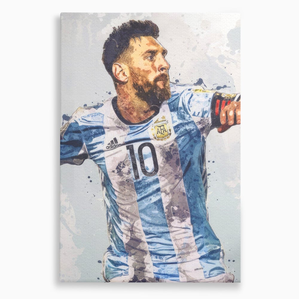Leinwandbilder Premium LuxCanva® A1323, Lionel Messi , Wohnen, Foltablist, Ballon De Or, FC Barcelona, Sport, Studio, Lebendige Farben