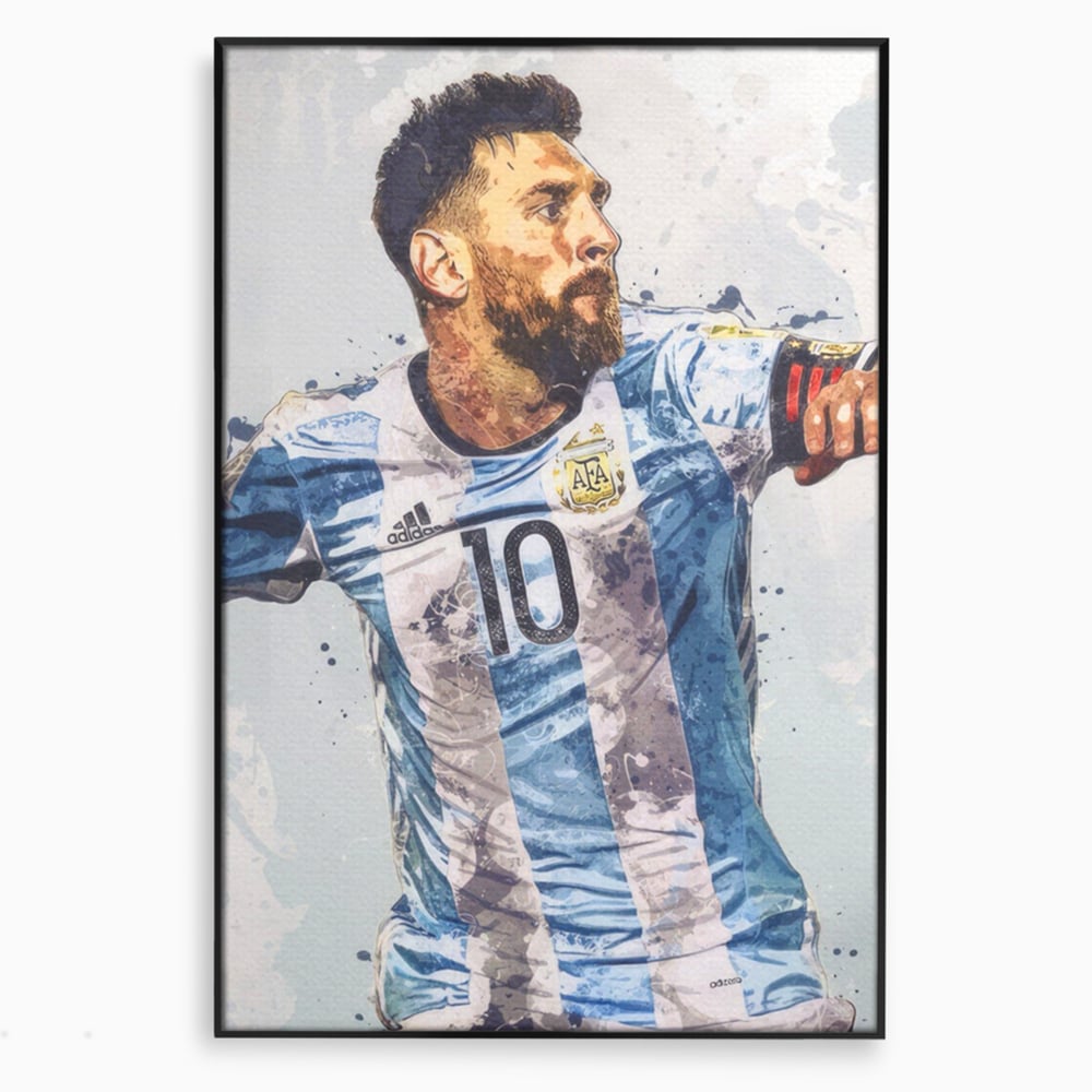Leinwandbilder Premium LuxCanva® A1323, Lionel Messi , Wohnen, Foltablist, Ballon De Or, FC Barcelona, Sport, Studio, Lebendige Farben