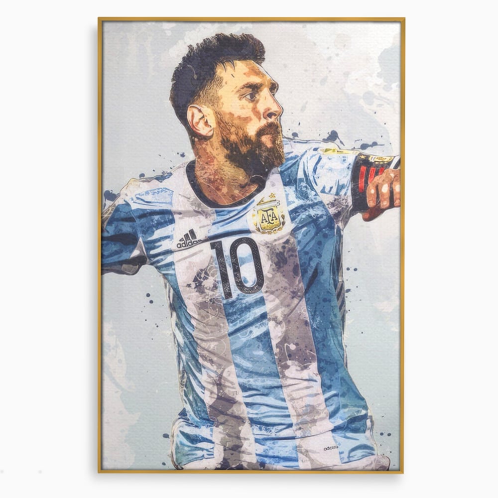 Leinwandbilder Premium LuxCanva® A1323, Lionel Messi , Wohnen, Foltablist, Ballon De Or, FC Barcelona, Sport, Studio, Lebendige Farben