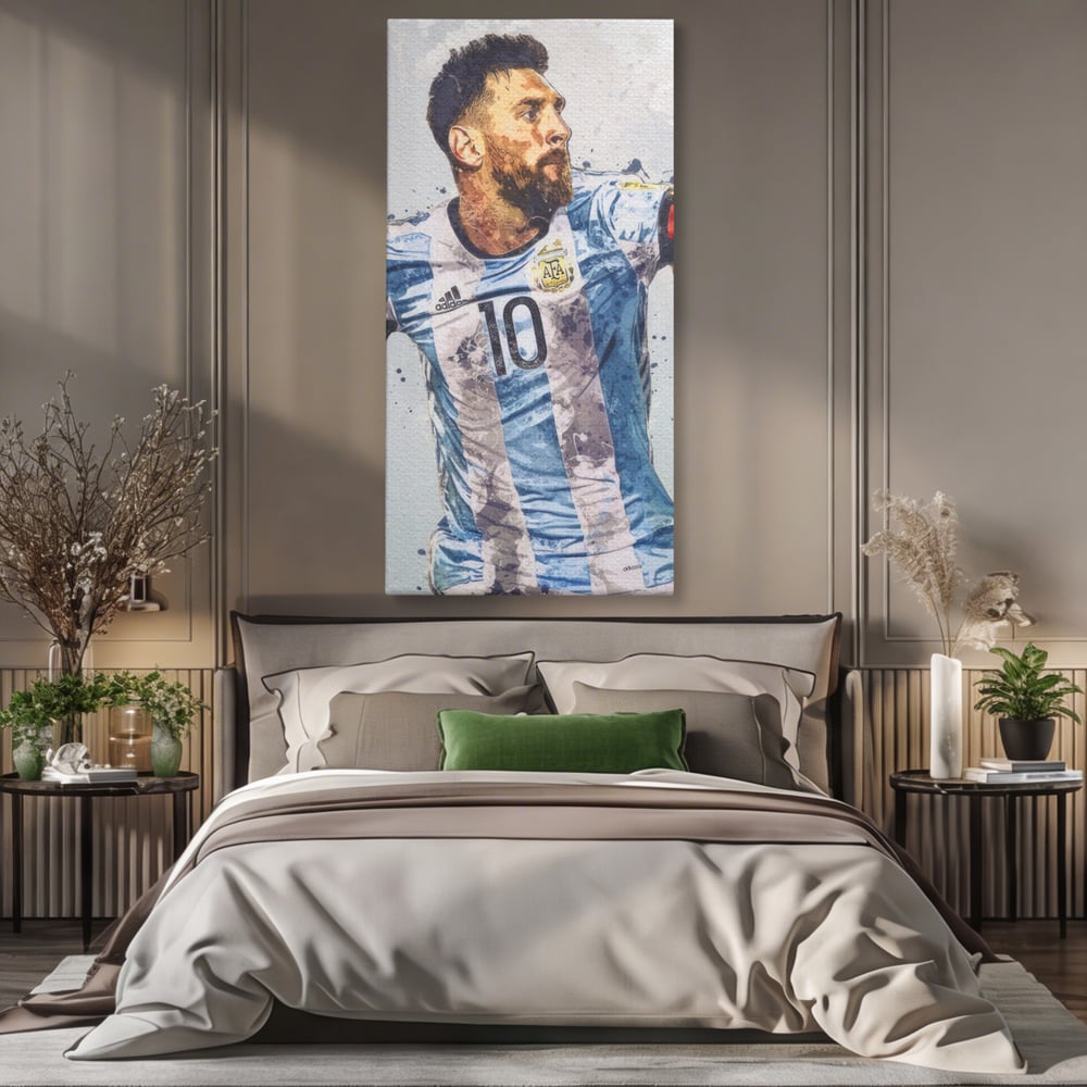 Leinwandbilder Premium LuxCanva® A1323, Lionel Messi , Wohnen, Foltablist, Ballon De Or, FC Barcelona, Sport, Studio, Lebendige Farben