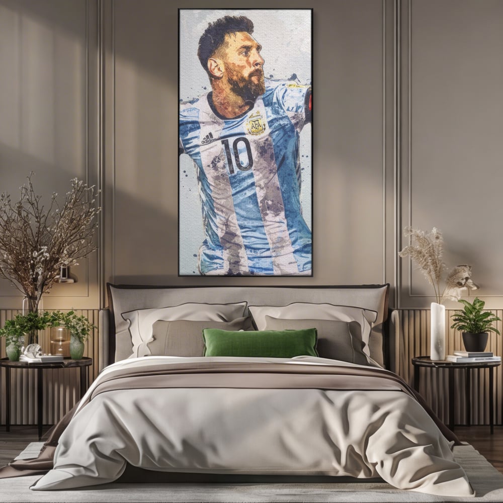 Leinwandbilder Premium LuxCanva® A1323, Lionel Messi , Wohnen, Foltablist, Ballon De Or, FC Barcelona, Sport, Studio, Lebendige Farben