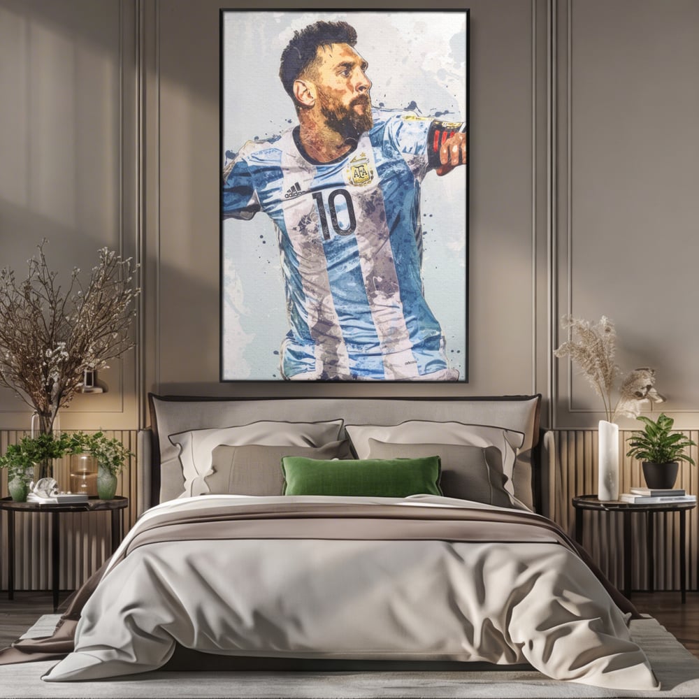 Leinwandbilder Premium LuxCanva® A1323, Lionel Messi , Wohnen, Foltablist, Ballon De Or, FC Barcelona, Sport, Studio, Lebendige Farben