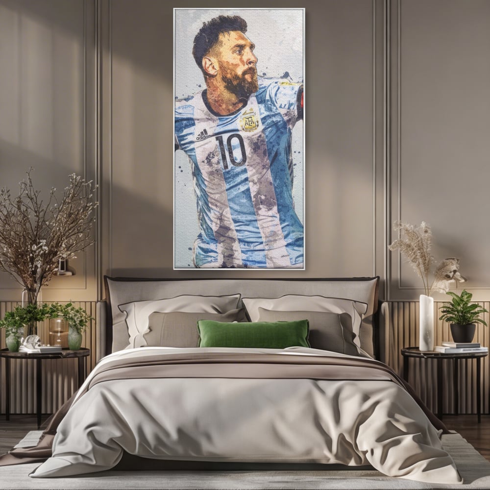 Leinwandbilder Premium LuxCanva® A1323, Lionel Messi , Wohnen, Foltablist, Ballon De Or, FC Barcelona, Sport, Studio, Lebendige Farben