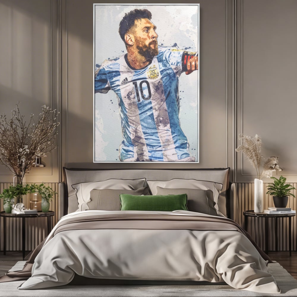 Leinwandbilder Premium LuxCanva® A1323, Lionel Messi , Wohnen, Foltablist, Ballon De Or, FC Barcelona, Sport, Studio, Lebendige Farben