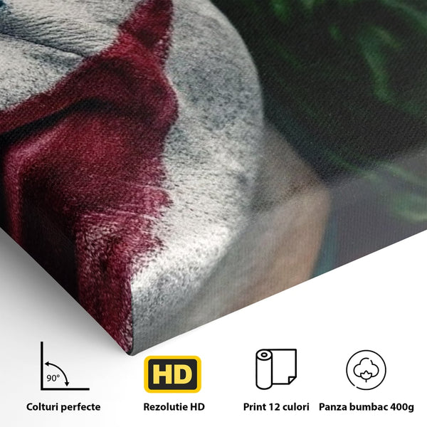 Tablou Canvas Premium, LuxCanva® A1326, Joker Movies, Living, Film, Thriller Psihologic, Personaj, Studio, Culori Vibrante