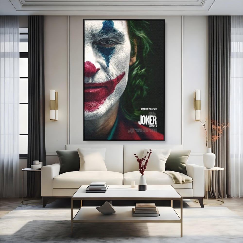 Tablou Canvas Premium, LuxCanva® A1326, Joker Movies, Living, Film, Thriller Psihologic, Personaj, Studio, Culori Vibrante