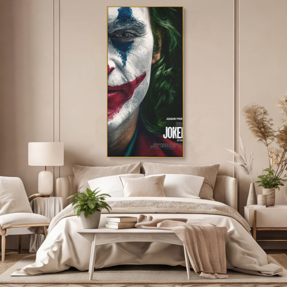 Tablou Canvas Premium, LuxCanva® A1326, Joker Movies, Living, Film, Thriller Psihologic, Personaj, Studio, Culori Vibrante