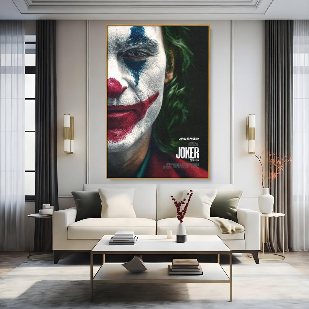 Tablou Canvas Premium, LuxCanva® A1326, Joker Movies, Living, Film, Thriller Psihologic, Personaj, Studio, Culori Vibrante