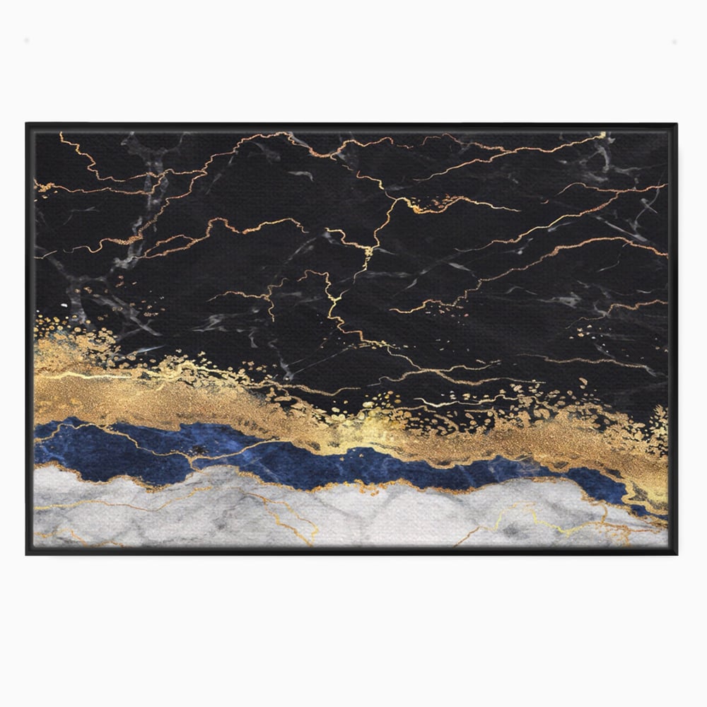 Tablou Canvas Premium LuxCanva® A1327, Black Marble , Living, Marmura, Abstract, Auriu, Dormitor, Culori Vibrante