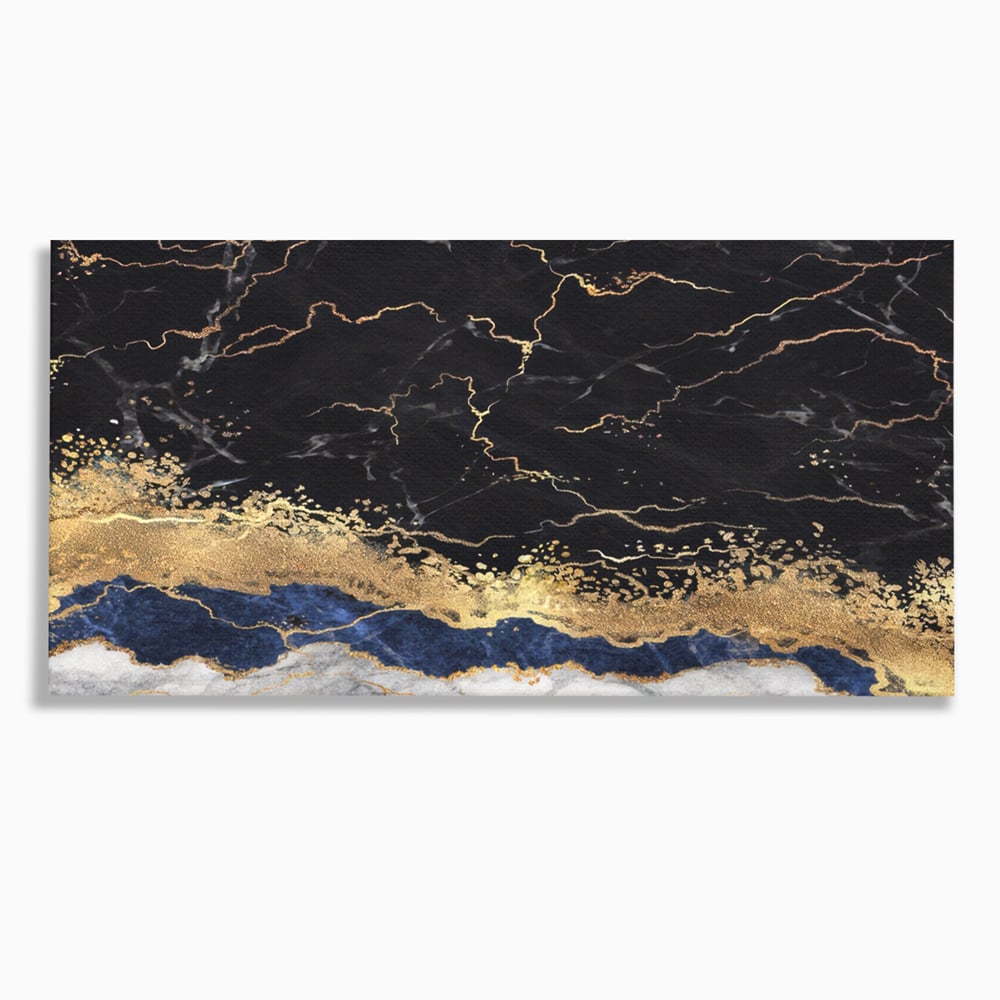 Tablou Canvas Premium LuxCanva® A1327, Black Marble , Living, Marmura, Abstract, Auriu, Dormitor, Culori Vibrante