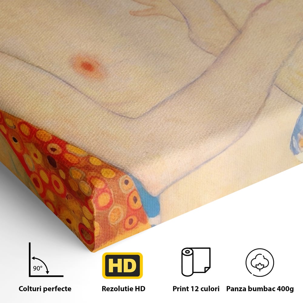 Tablou Canvas Premium LuxCanva® A1330, The Three Ages Of The Woman , Galerie De Arta, Gustav Klimt, Pictura, Mama Si Copilul, Studio, Culori Vibrante