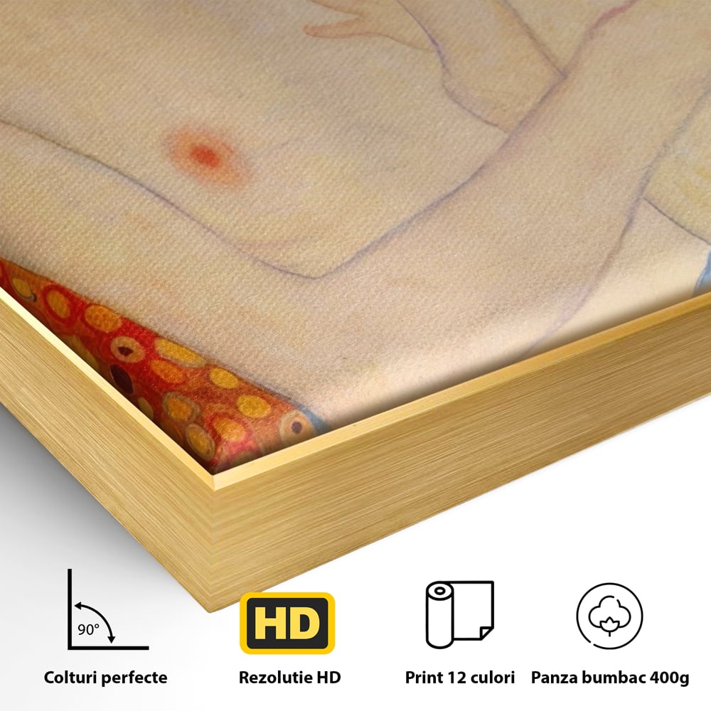 Tablou Canvas Premium LuxCanva® A1330, The Three Ages Of The Woman , Galerie De Arta, Gustav Klimt, Pictura, Mama Si Copilul, Studio, Culori Vibrante