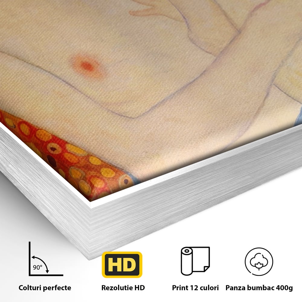 Tablou Canvas Premium LuxCanva® A1330, The Three Ages Of The Woman , Galerie De Arta, Gustav Klimt, Pictura, Mama Si Copilul, Studio, Culori Vibrante