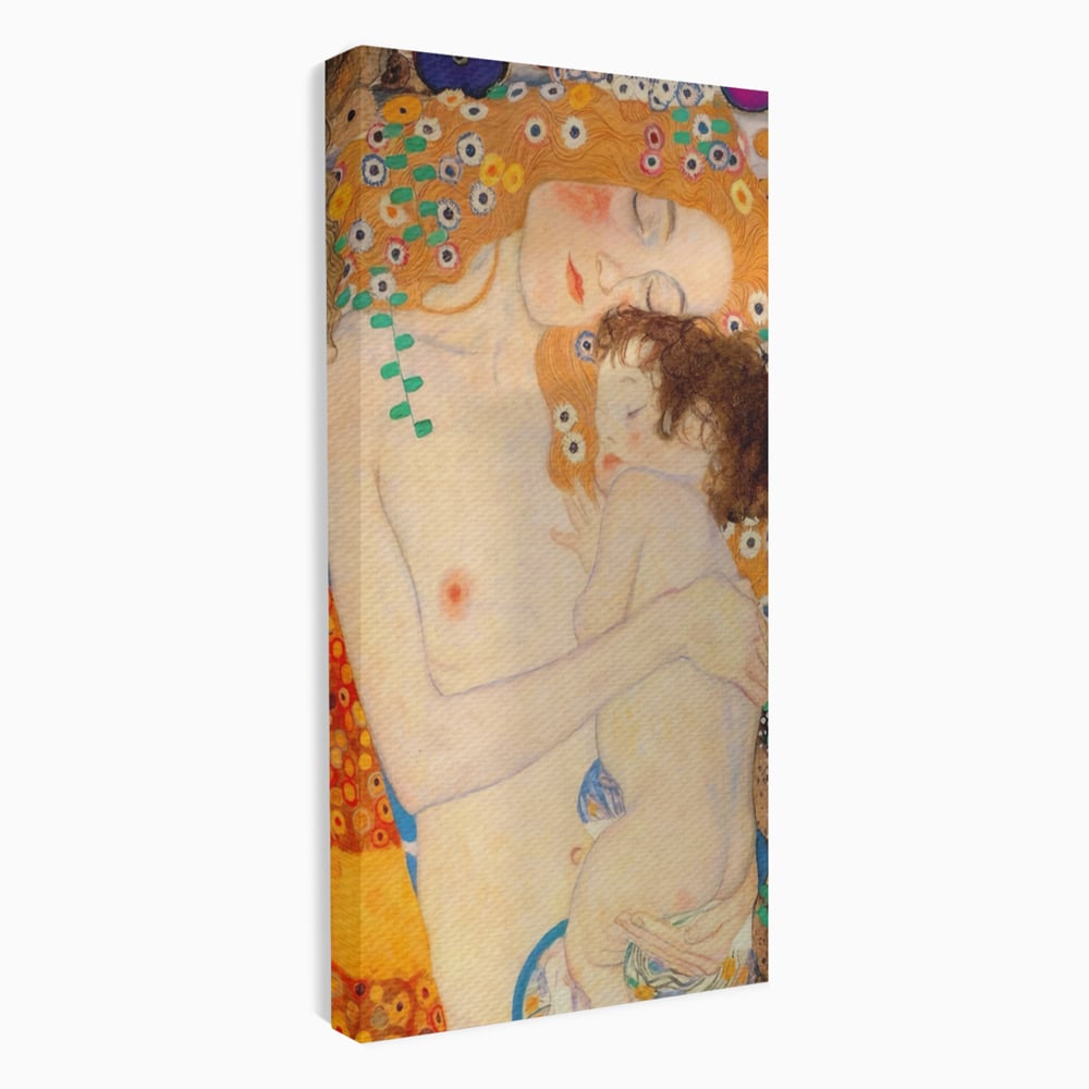 Tablou Canvas Premium LuxCanva® A1330, The Three Ages Of The Woman , Galerie De Arta, Gustav Klimt, Pictura, Mama Si Copilul, Studio, Culori Vibrante