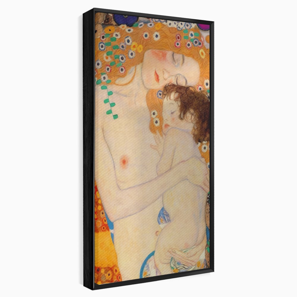 Tablou Canvas Premium LuxCanva® A1330, The Three Ages Of The Woman , Galerie De Arta, Gustav Klimt, Pictura, Mama Si Copilul, Studio, Culori Vibrante
