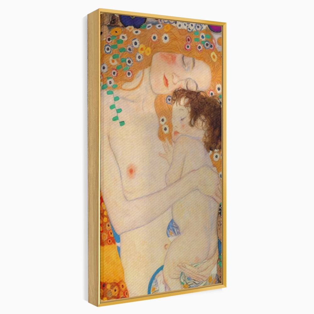 Tablou Canvas Premium LuxCanva® A1330, The Three Ages Of The Woman , Galerie De Arta, Gustav Klimt, Pictura, Mama Si Copilul, Studio, Culori Vibrante