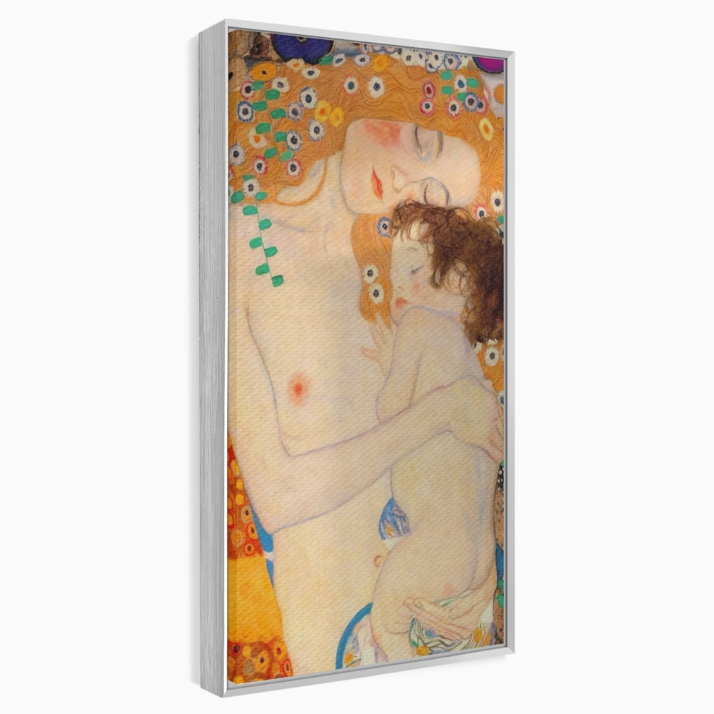 Tablou Canvas Premium LuxCanva® A1330, The Three Ages Of The Woman , Galerie De Arta, Gustav Klimt, Pictura, Mama Si Copilul, Studio, Culori Vibrante