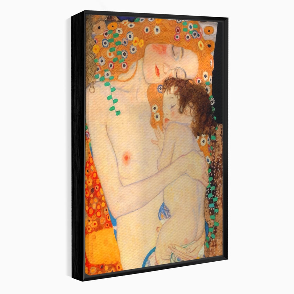 Tablou Canvas Premium LuxCanva® A1330, The Three Ages Of The Woman , Galerie De Arta, Gustav Klimt, Pictura, Mama Si Copilul, Studio, Culori Vibrante