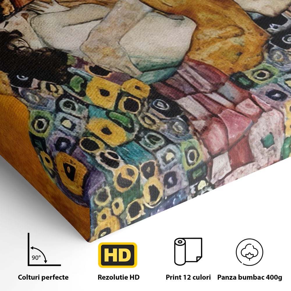 Tablou Canvas Premium LuxCanva® A1331, The Family ,  Galerie De Arta, Gustav Klimt, Familie, Pictor, Decorator, Studio, Culori Vibrante
